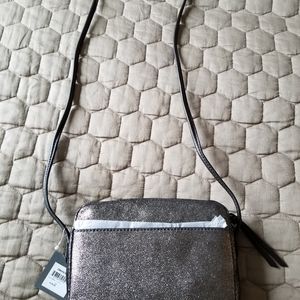 Fossil leather mini crossbody purse